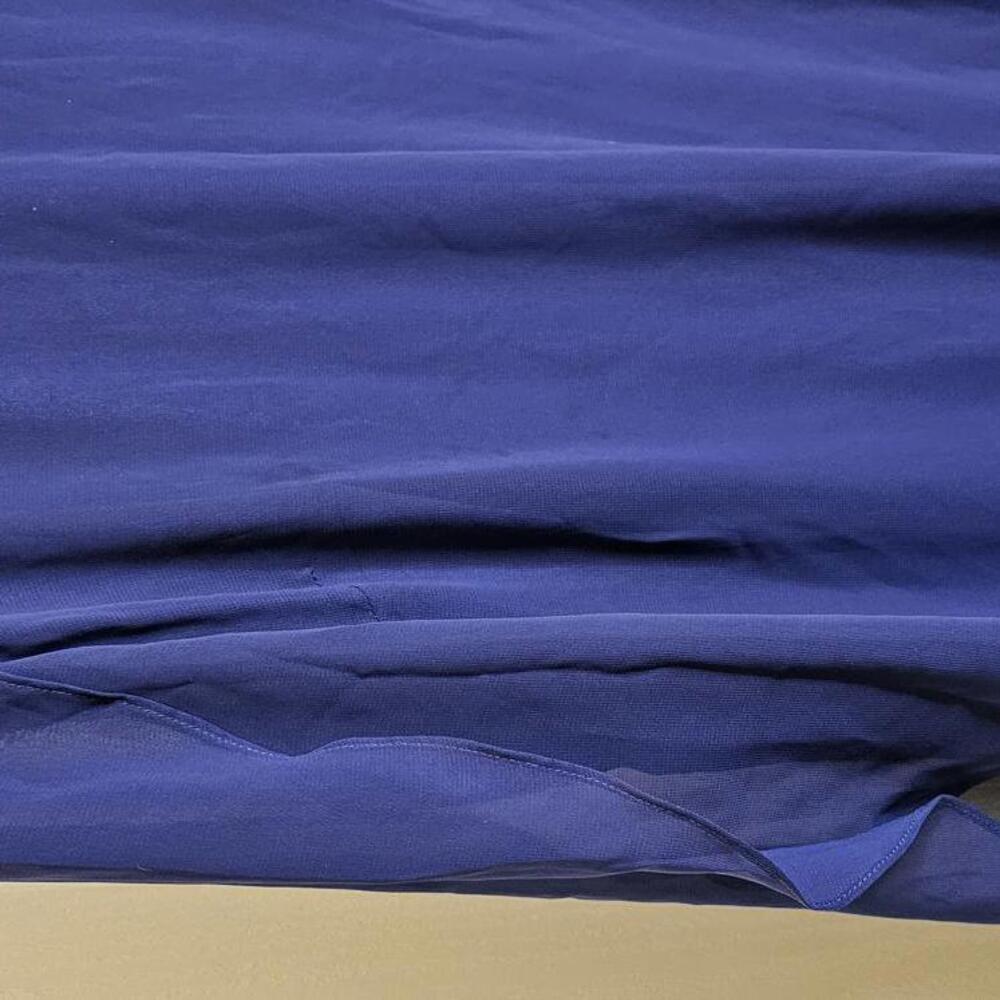 Elegant Sheer Evening Dress - Size 10 - Deep Blue - Picture 3 of 7